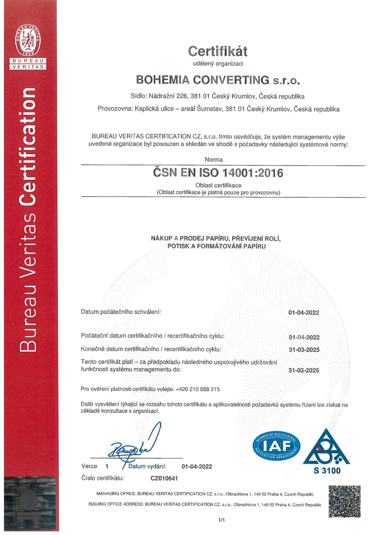 Scan Certificate CZ010641 CIA EMS 2022 1